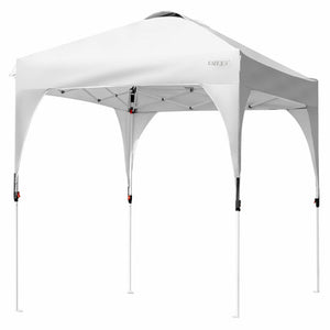 6.6 x 6.6 Feet Outdoor Pop Up Height Adjustable Canopy Tent with Roller Bag-Gray