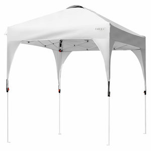 6.6 x 6.6 Feet Outdoor Pop Up Height Adjustable Canopy Tent with Roller Bag-Blue