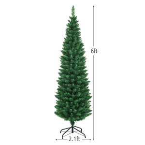 PVC Artificial Slim Pencil Christmas Tree-5 Feet