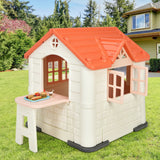 Kid ™s Playhouse Pretend Toy House For Boys and Girls 7 Pieces Toy Set-Pink