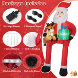 5/6/7/8 FT Artificial Christmas Tree with Warm White LED Lights and 8 Modes for Holiday-8 Feet
