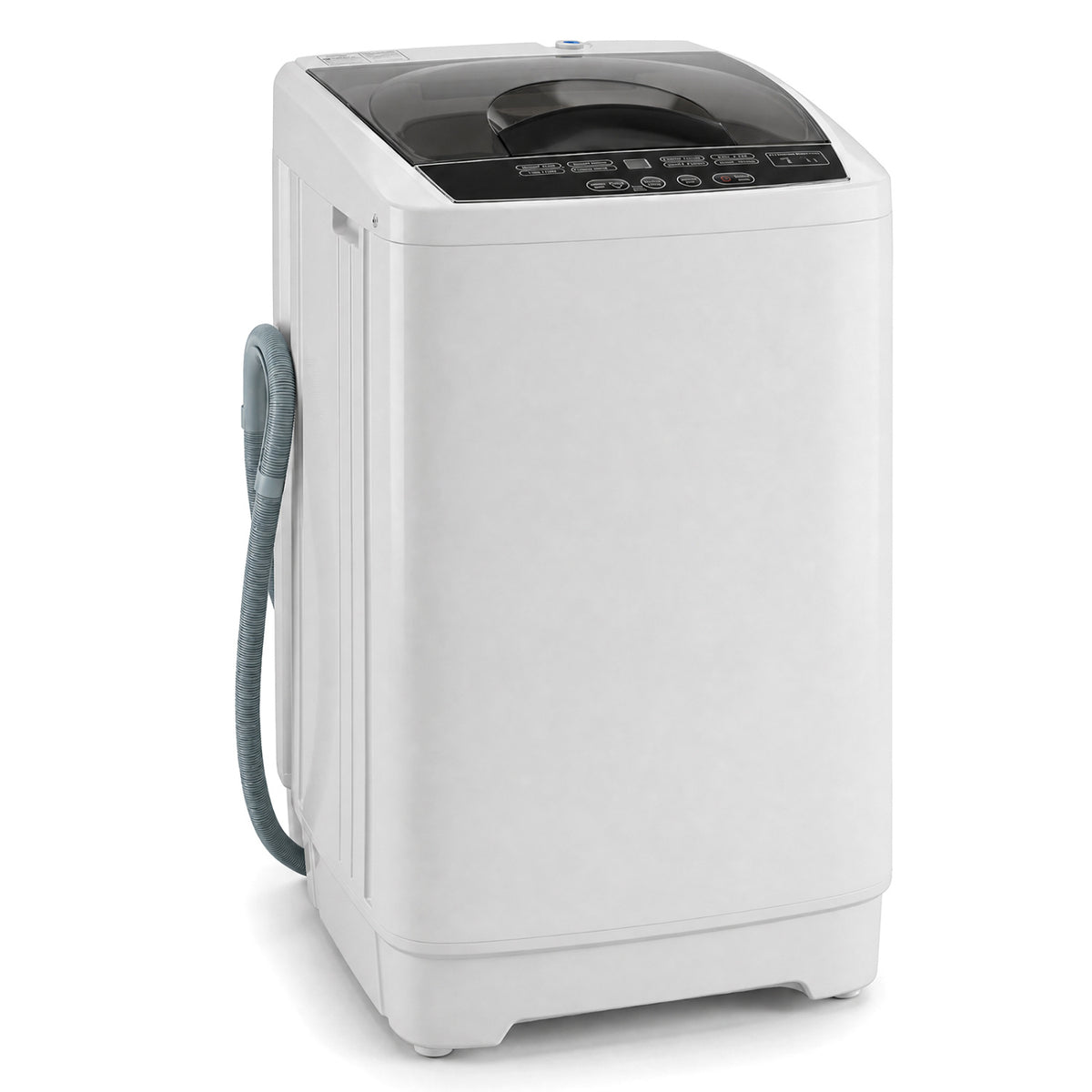 9.93 lbs Full Automatic Washing Machine with 8 Preset Programs-Gray
