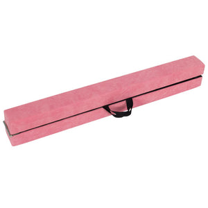 9 FT Folding Gymnastics Balance Beam with Anti-slip Base and Pine Wood Frame-Pink