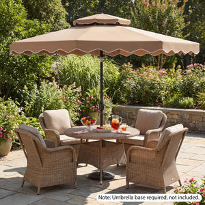 9 Feet Patio Umbrella with Push Button Tilt and Crank-Coffee