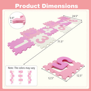 9 Pieces Interlocking Foam Puzzle Floor Mat with 3 Marker Discs-PI