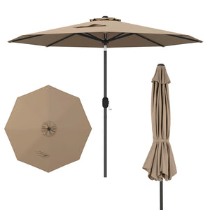 9 ft Patio Outdoor Umbrella with Crank-Orange