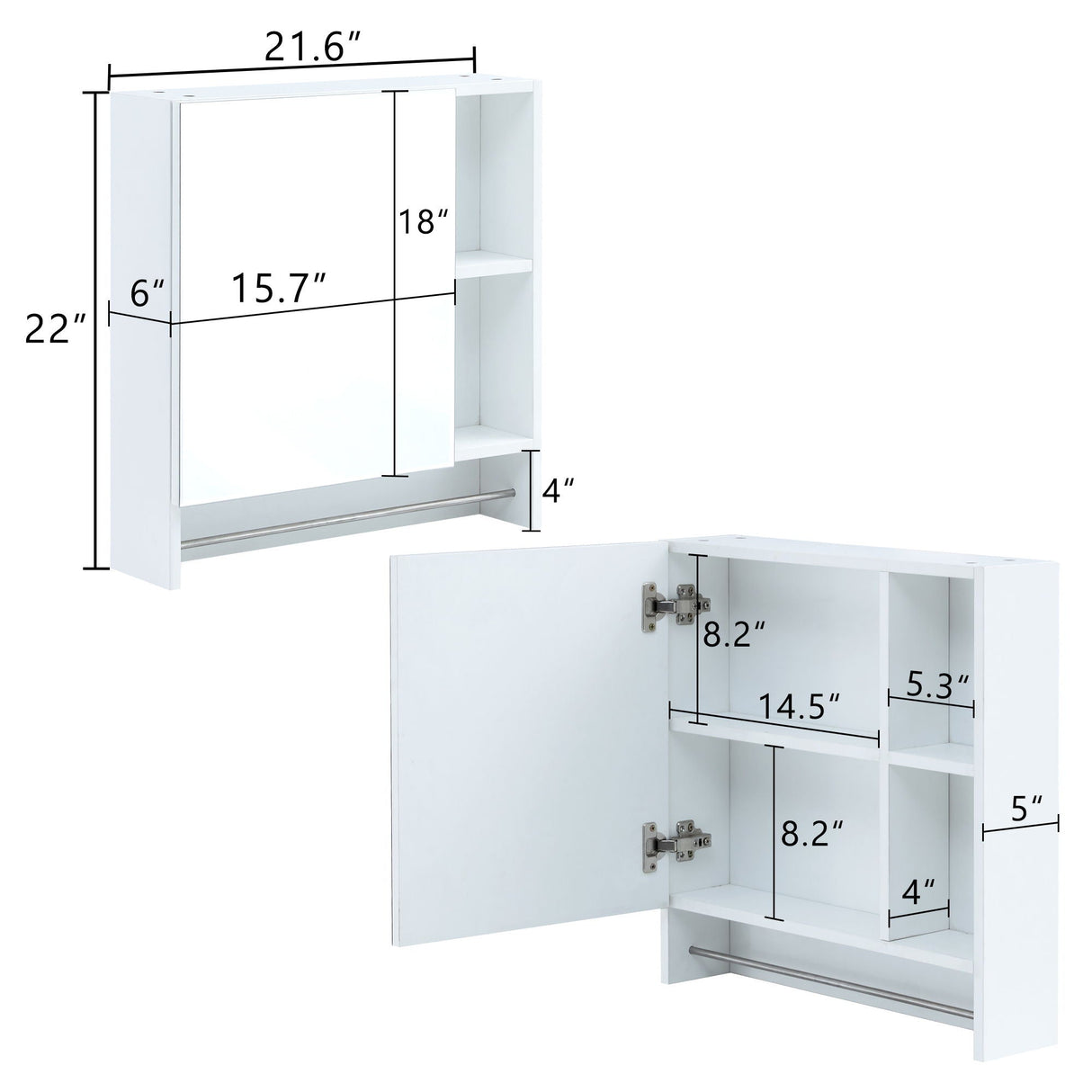 Wall Mounted Bathroom Storage Medicine Cabinet Cabinet With Mirror Door by Couch.com