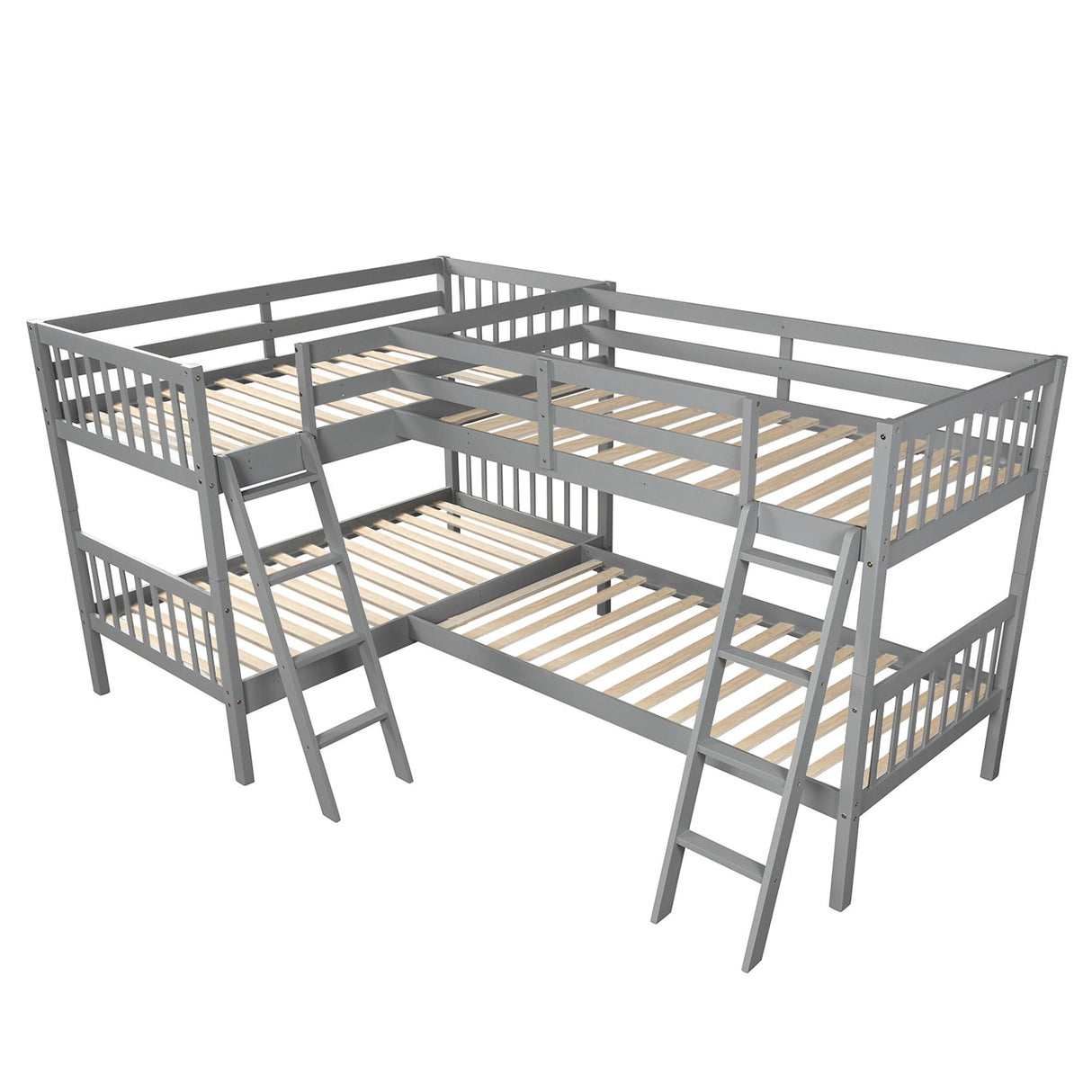 L Shaped Bunk Bed With Ladder by Couch.com