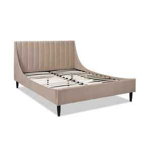 Aspen - Vertical Tufted Modern Headboard Platform Bed Set by Couch.com