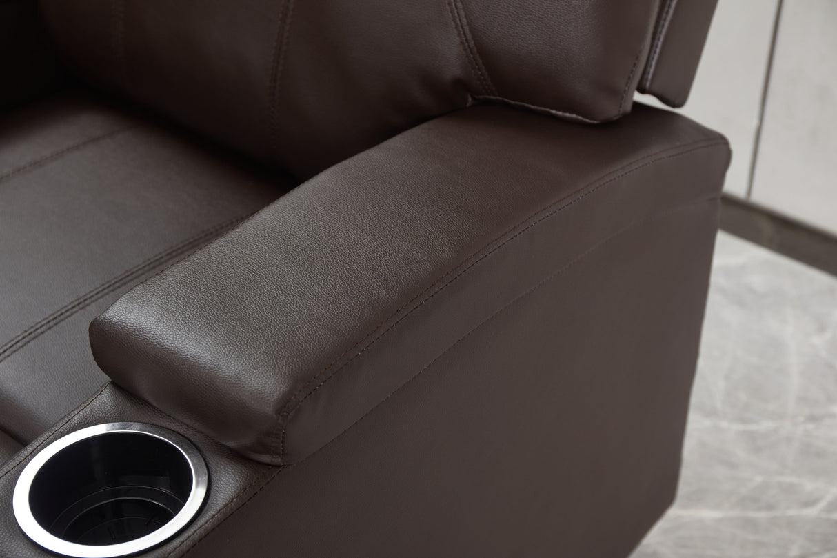 Modern Recliner Chair With Cup Holders, Remote Control by Couch.com