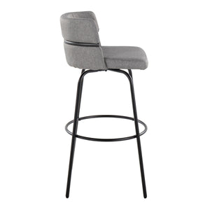 Cinch - Glam / Art Deco Fixed Height Barstool With Swivel & Round Footrest (Set of 2) by Couch.com