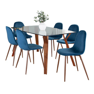 Folia Pebble - 7 Piece Dining Set Mid Century Modern by Couch.com