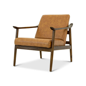 Brandon - Antique Leather Lounge Chair - Brown / Tan by Couch.com