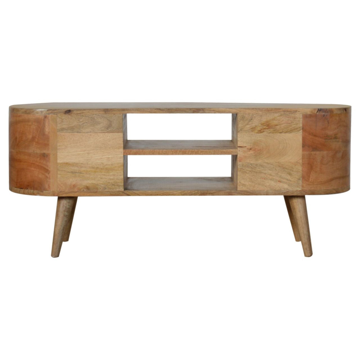 Rounded Entertainment Unit - Oak by Couch.com