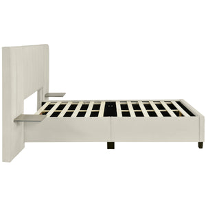 Upholstered Platform Bed With Big Headboard by Couch.com