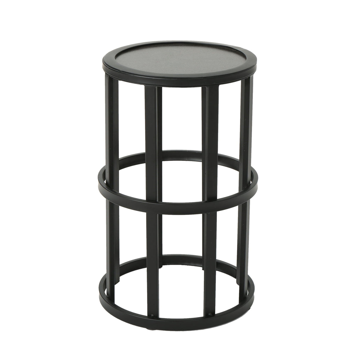 Outdoor Powder Coated Side Table - Gray by Couch.com