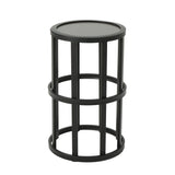 Outdoor Powder Coated Side Table - Gray by Couch.com
