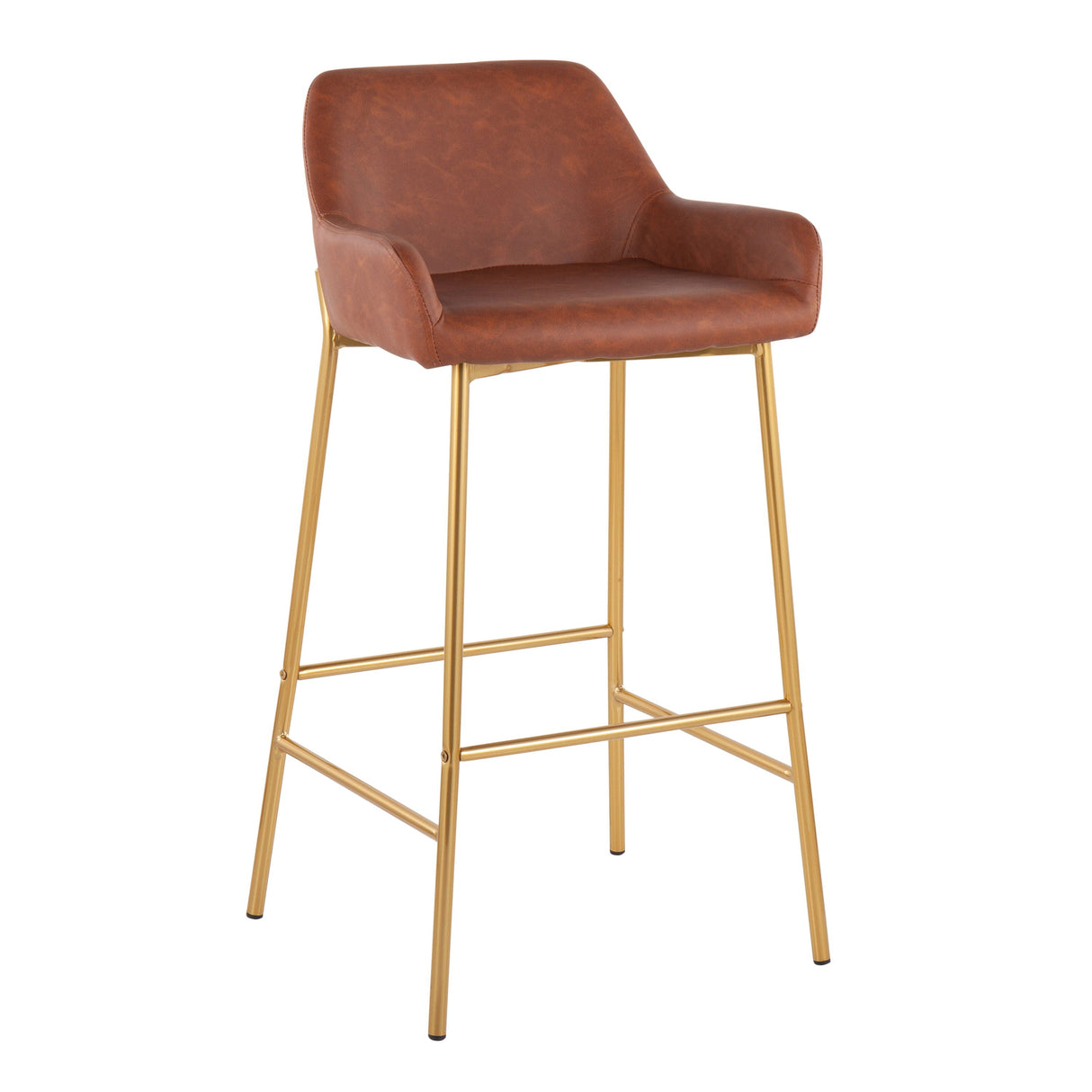 Daniella - Contemporary / Glam Fixed Height Bar Stool (Set of 2) by Couch.com