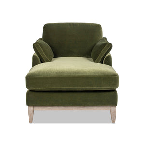 Pasadena - Modern Farmhouse Chaise Lounge Chair - Olive Green by Couch.com