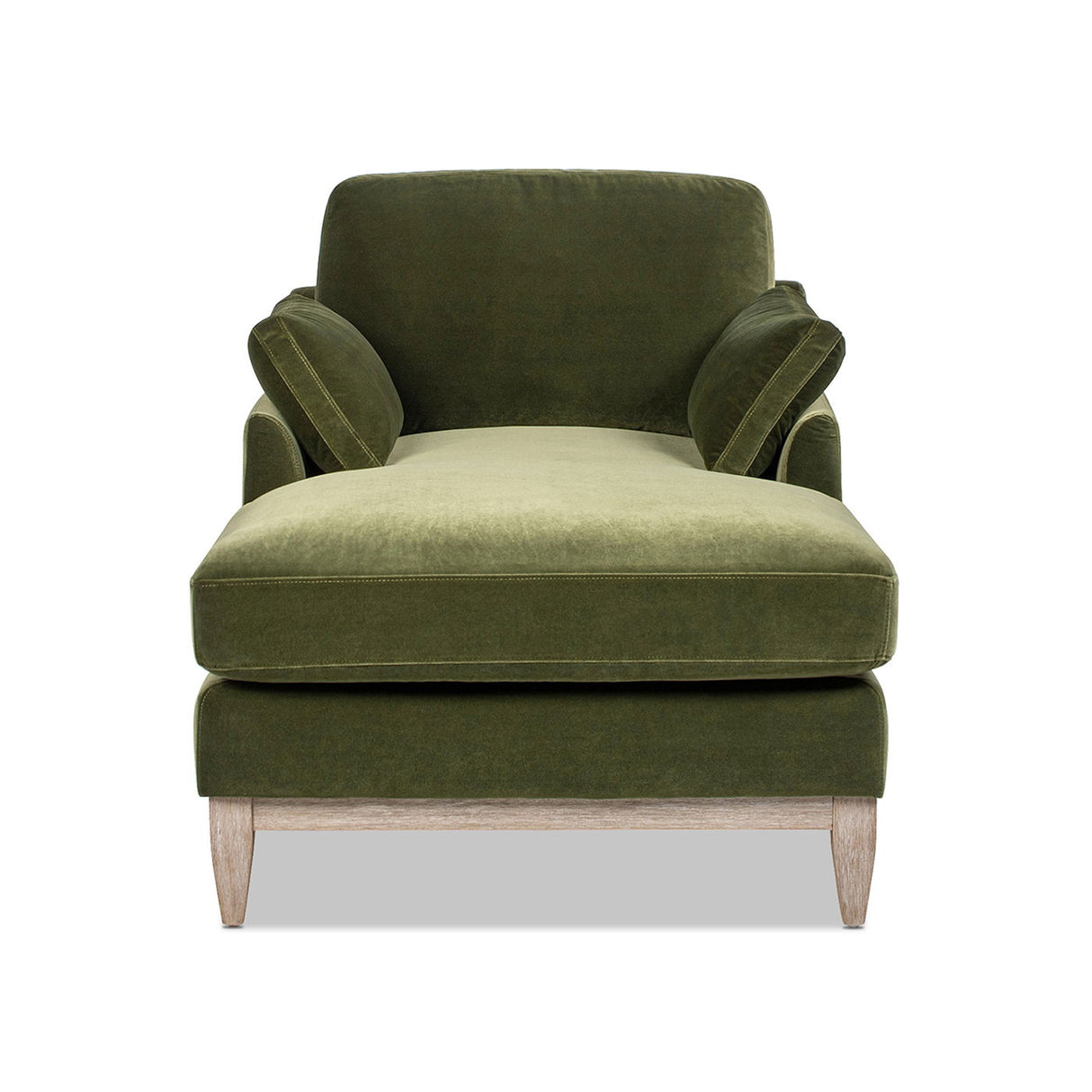 Pasadena - Modern Farmhouse Chaise Lounge Chair - Olive Green by Couch.com