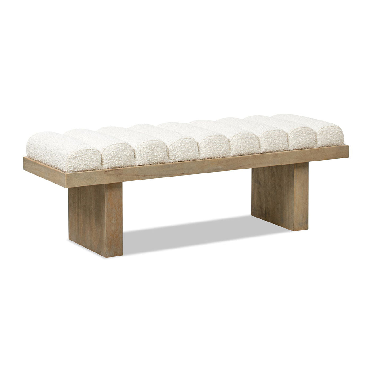 Bella - Upholstered Modern Accent Bench - Ivory White by Couch.com