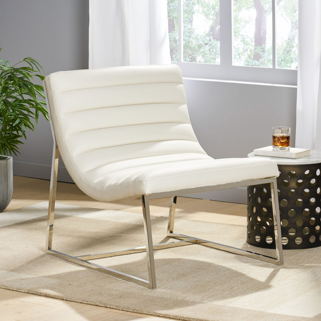 Wilmouth Roll Occasional Chair - White