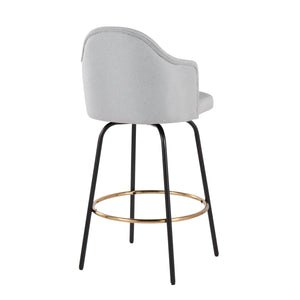 Ahoy - Contemporary Fixed Height Counter Stool Round Footrest (Set of 2) by Couch.com