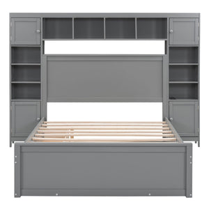Bed With All In One Cabinet, Shelf And Sockets, Trundle by Couch.com