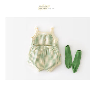 Baby Suit Summer Pajamas New Korean Style Infant Thin Suspenders Vest Shorts Boys 'and Girls' Home Wear