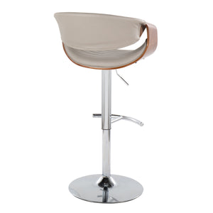 Symphony - Mid Century Modern Adjustable Barstool & Swivel With Rounded T Footrest (Set of 2) by Couch.com