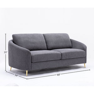 Yuina Linen Sofa in Gray
