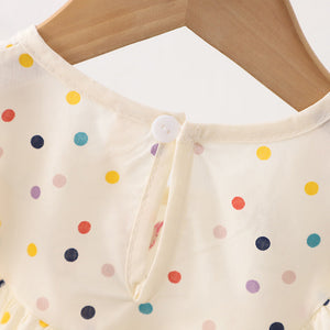 Colorful Polka Dot Sleeveless Western Style Baby Princess Dress