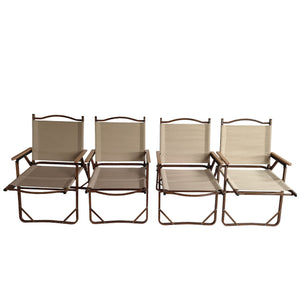 Comfy - Foldable And Portable Chair With Armrests, Indoor And Outdoor Universal (Set of 4) - Brown by Couch.com