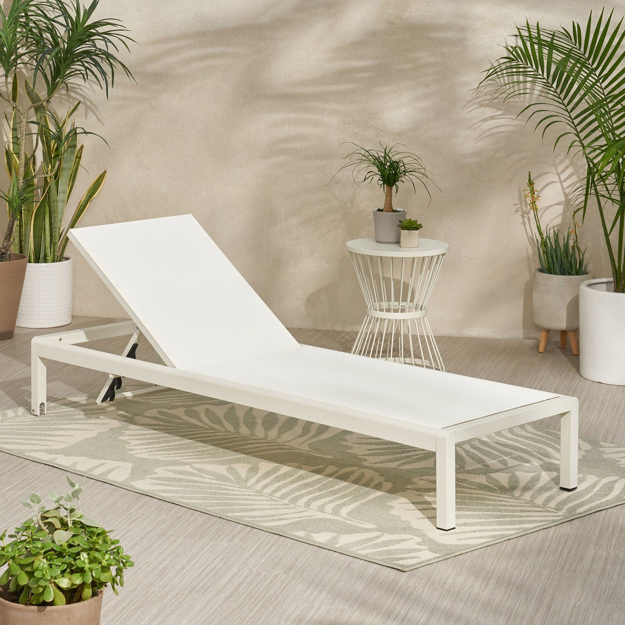 Outdoor Patio Chaise Lounge With 5 Reclining Positions by Couch.com
