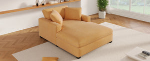 Oversized Chaise, Lounge Chair Classic Design, Soft Fabric, Durable Frame With Solid Wood Legs by Couch.com