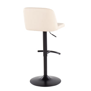 Toriano - Contemporary Adjustable Bar Stool With Rounded T Footrest (Set of 2) by Couch.com