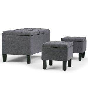 Dover - 3 Piece Storage Ottoman Contemporary Design by Couch.com