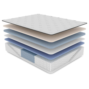 Diamond Hughes King Size Latex Hybrid Mattress with Euro-Top 14.5 Inch Medium Feel