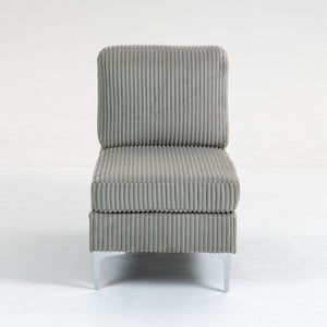 Single Couch Modular Armless Accent Chair With Back Cushion by Couch.com
