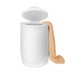 Couch.com Luxury Bucket Towel Warmers, Large Towel Warmers For The Bathroom, Fits Up To 2 Oversized Towels White, with Storage, Plastic Construction, White Finish by Couch.com