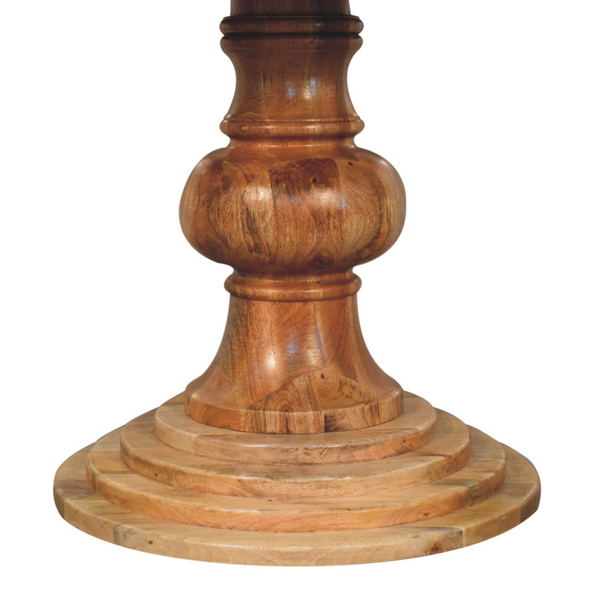 Round Turned Dining Table - Oak by Couch.com