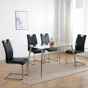 Modern Dining Chairs With Padded Seat And Metal Legs by Couch.com