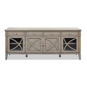 Dauphin - TV Stand Storage Display Console Table - Gray Cashmere by Couch.com