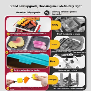 Simulation Mini Small Kitchen Play House Slicer Girls' Cooking Barbecue Toys
