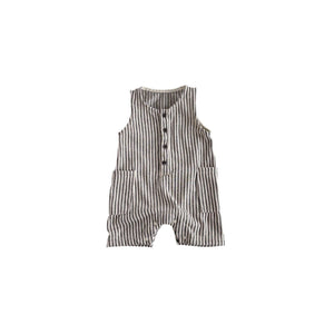 Striped Sleeveless Leotard Romper
