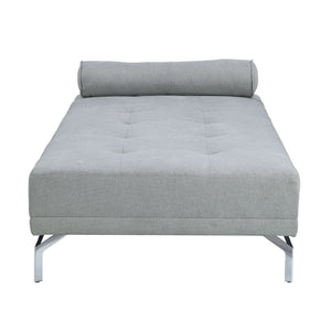 Quenti - Velvet Sofa Bed With Pillow - Gray by Couch.com