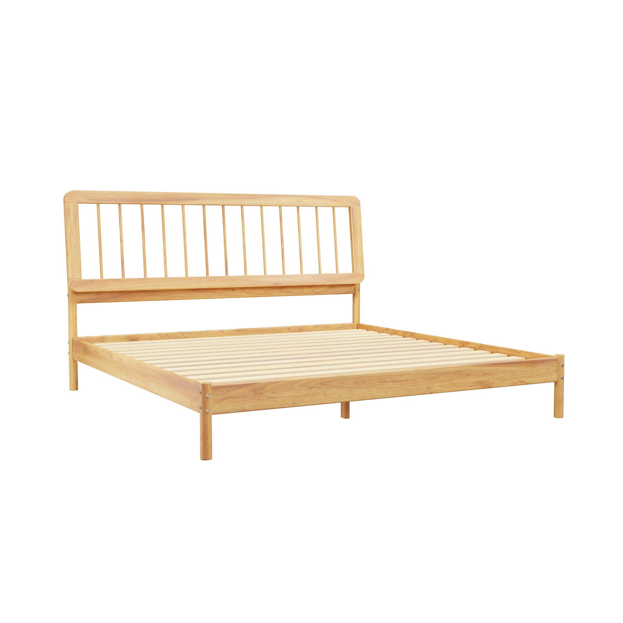 Mid-Century Modern Solid Wood Spindle Bed by Couch.com