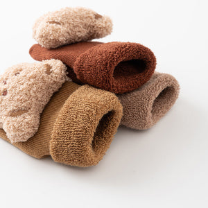 Baby Socks Terry Plus Velvet Thickened Middle Tube Non-slip