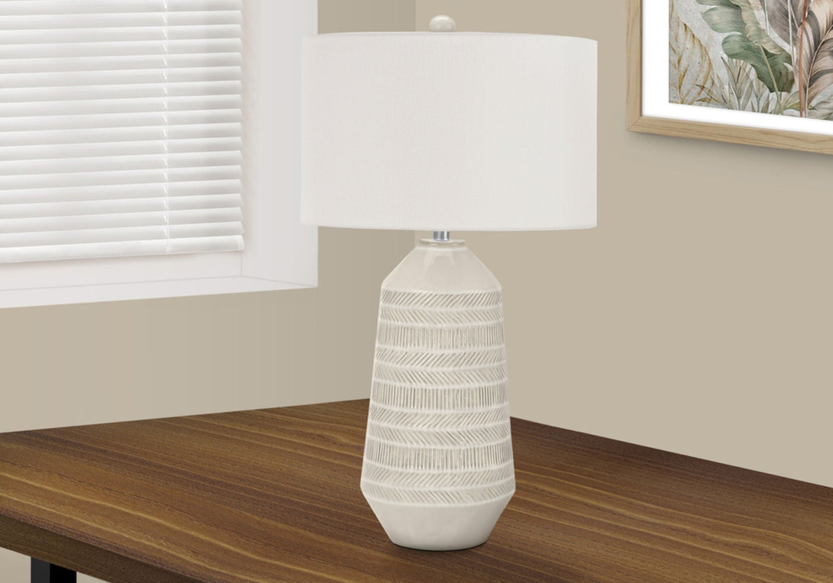 Contemporary Lighting, Table Lamp, Ceramic - Cream by Couch.com