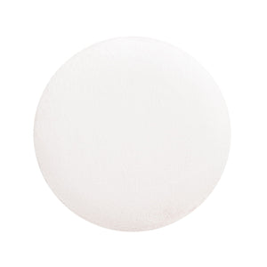 Tilly - Round Fur Upholstered / Burl Pouf Ottoman - White by Couch.com
